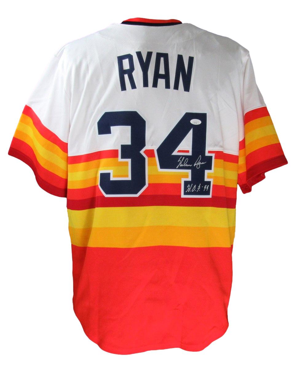Houston Astros Nolan Ryan Autographed/Inscribed HOF 99 Jersey