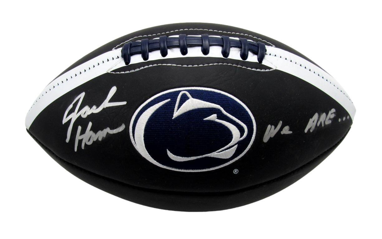 Penn State Jack Ham Autographed/Inscribed 'We Are' PSU Logo Football w/Case  - Auction
