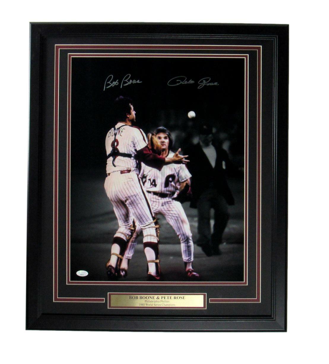Pete Rose/Bob Boone Phillies Dual Autographed Photo