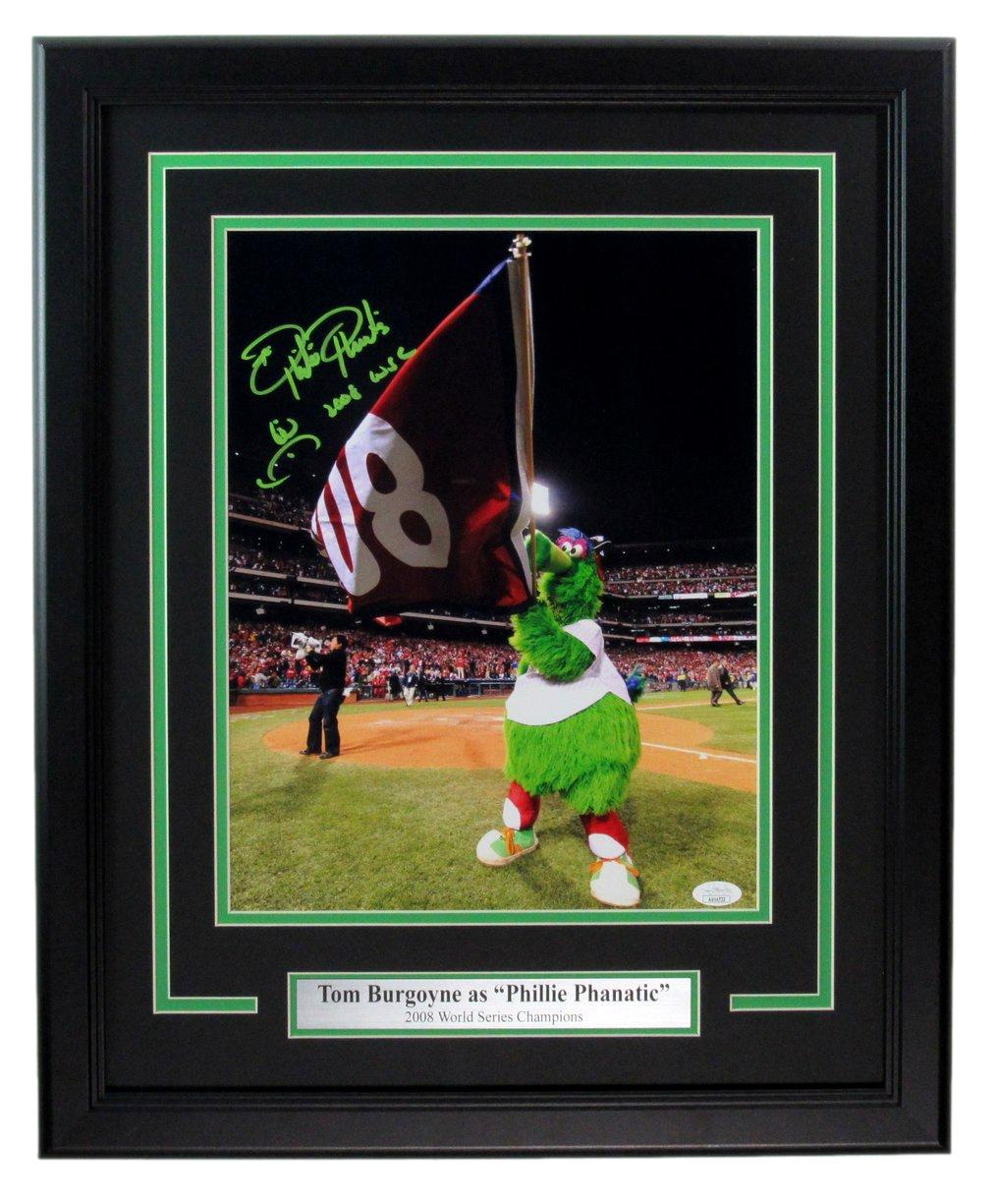 Phillie Phanatic Tom Burgoyne Autographed 11x14 Photo 