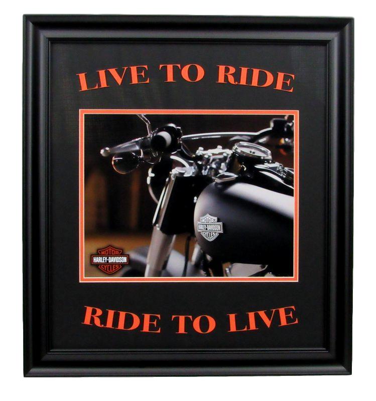 Harley Davidson "Live to Ride" 11X14 Photo 