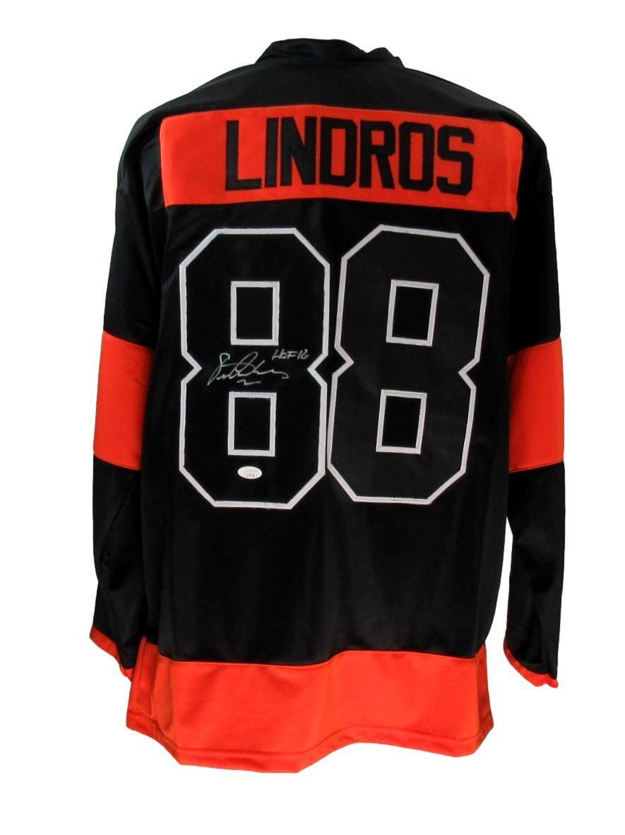 Eric Lindros Autographed/Inscribed "HOF '16" Flyers Jersey