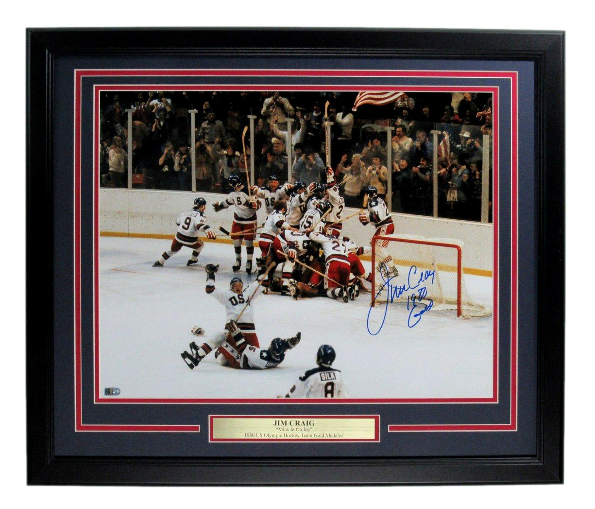 Jim Craig  "1980 Miracle on Ice" Autographed/Inscribed 16x20 Photo Framed