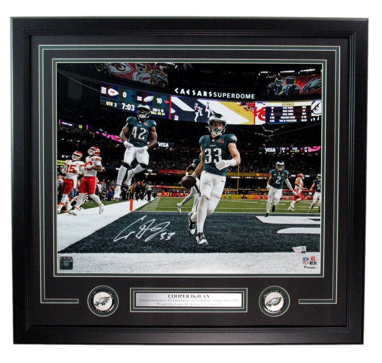 16x20 Super Bowl 59 "Pick Six Touchdown" Framed Photo